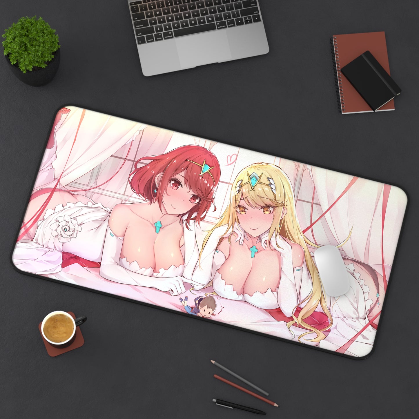 Xenoblade Sexy Brides Waifus Mousepad - Large Desk Mat - Ecchi Boobs Mouse Pad