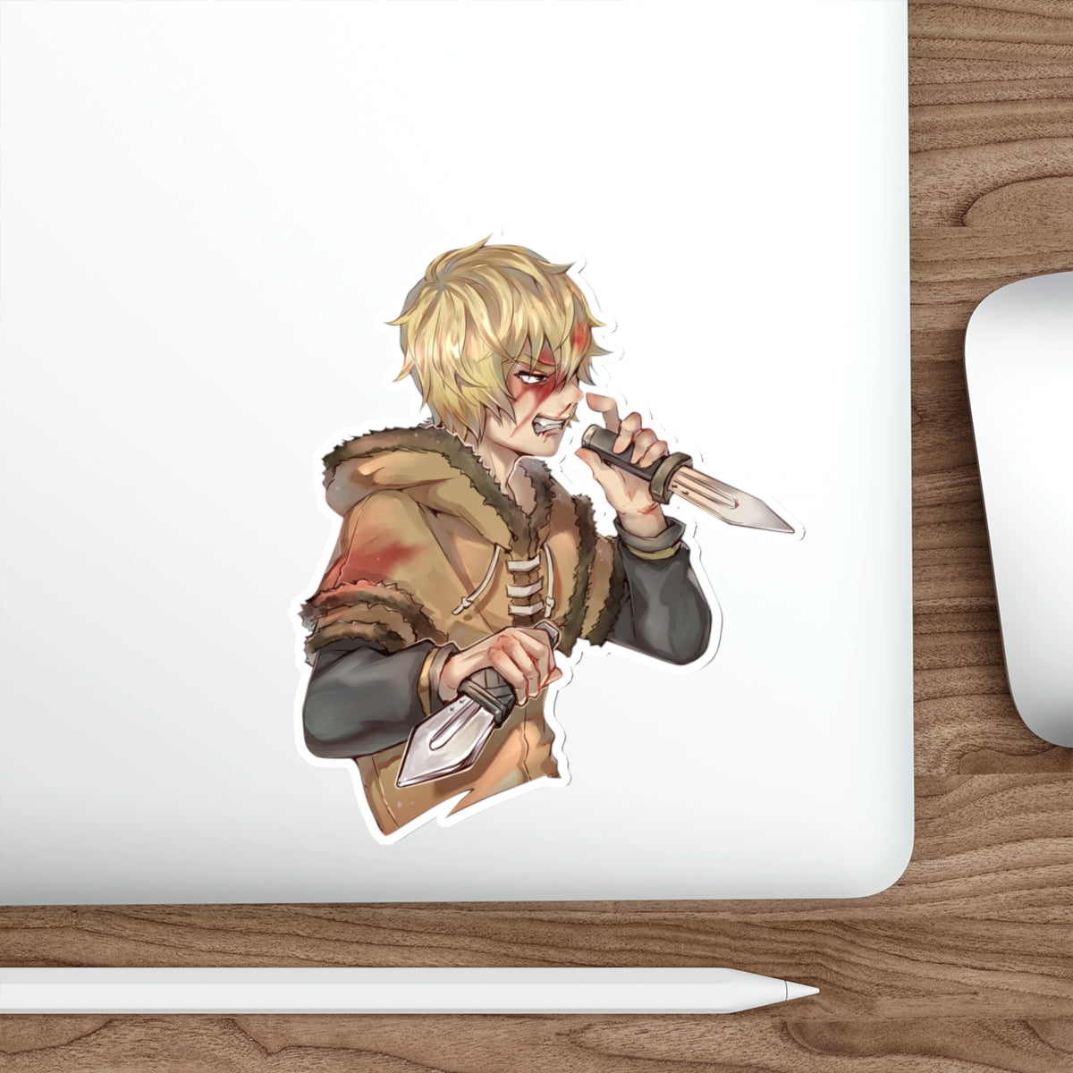 Autocollant Vinland Saga - Autocollant en vinyle Anime Thorfinn Fighter - Autocollant de voiture étanche - Autocollant pour ordinateur portable - Autocollant Manga