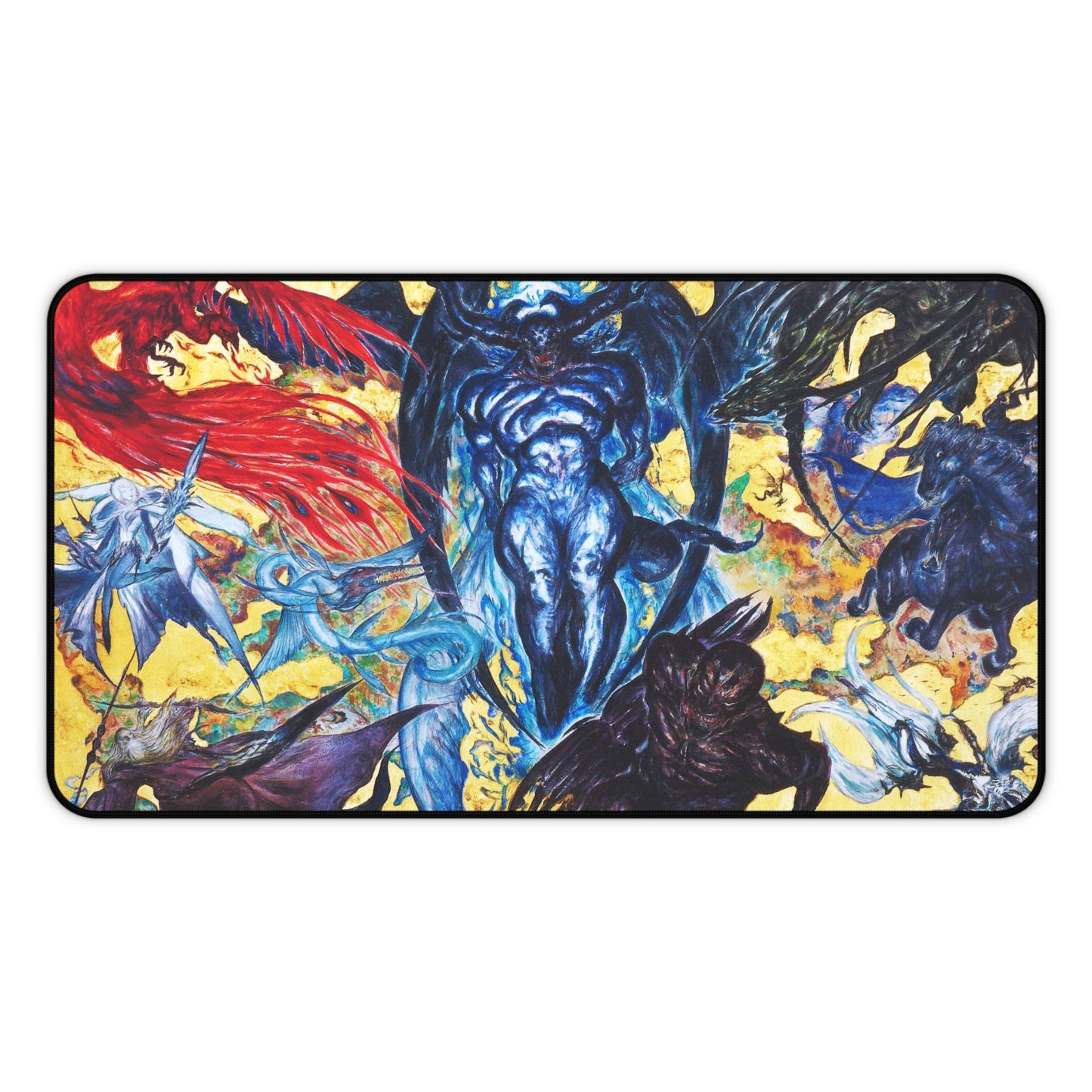 Final Fantasy 16 Desk Mat - FF XVI Watercolor Eikons Gaming Mousepad - XXL Non Slip Playmat