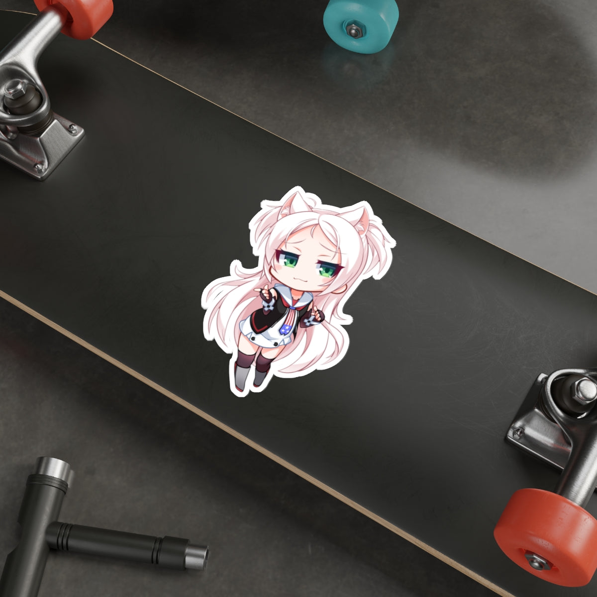 Azur Lane Waterproof Sticker - Chibi Sims Gaming Vinyl Decal - Anime Car Decal - Laptop Sticker