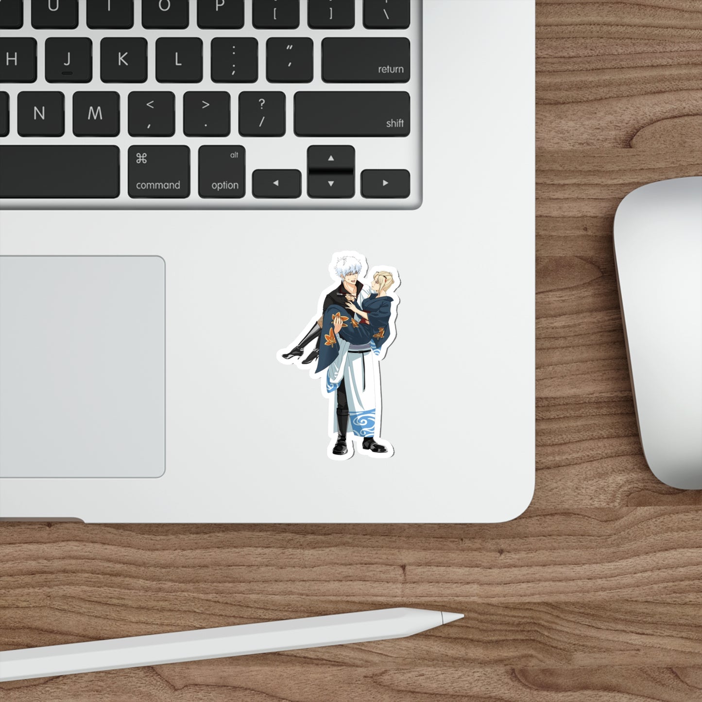 Gintama Gintoki Sakata and Tsukuyo Waterproof Sticker - Manga Premium Vinyl Decal - Gin Tama Car Window Decal