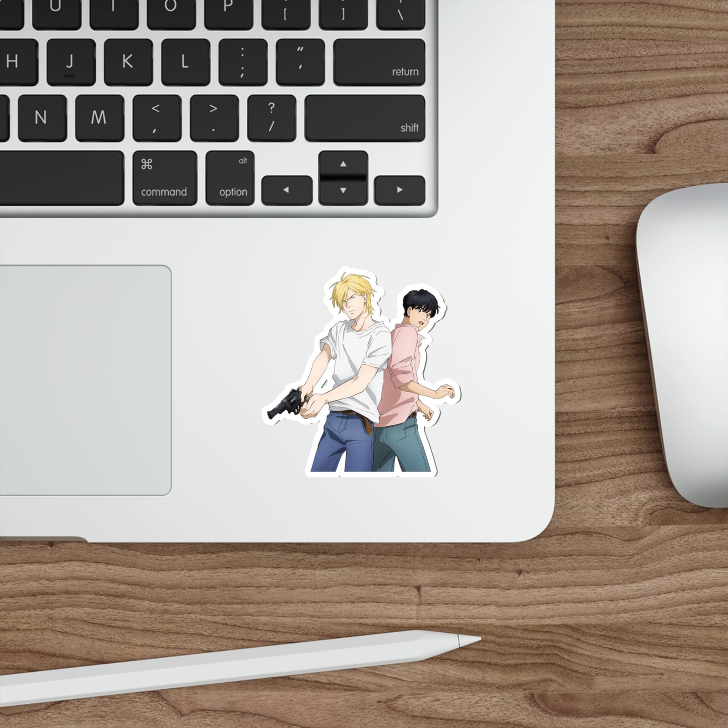 Armed Ash Lynx and Eiji Okumura Waterproof Sticker - Banana Fish Premium Vinyl Decal