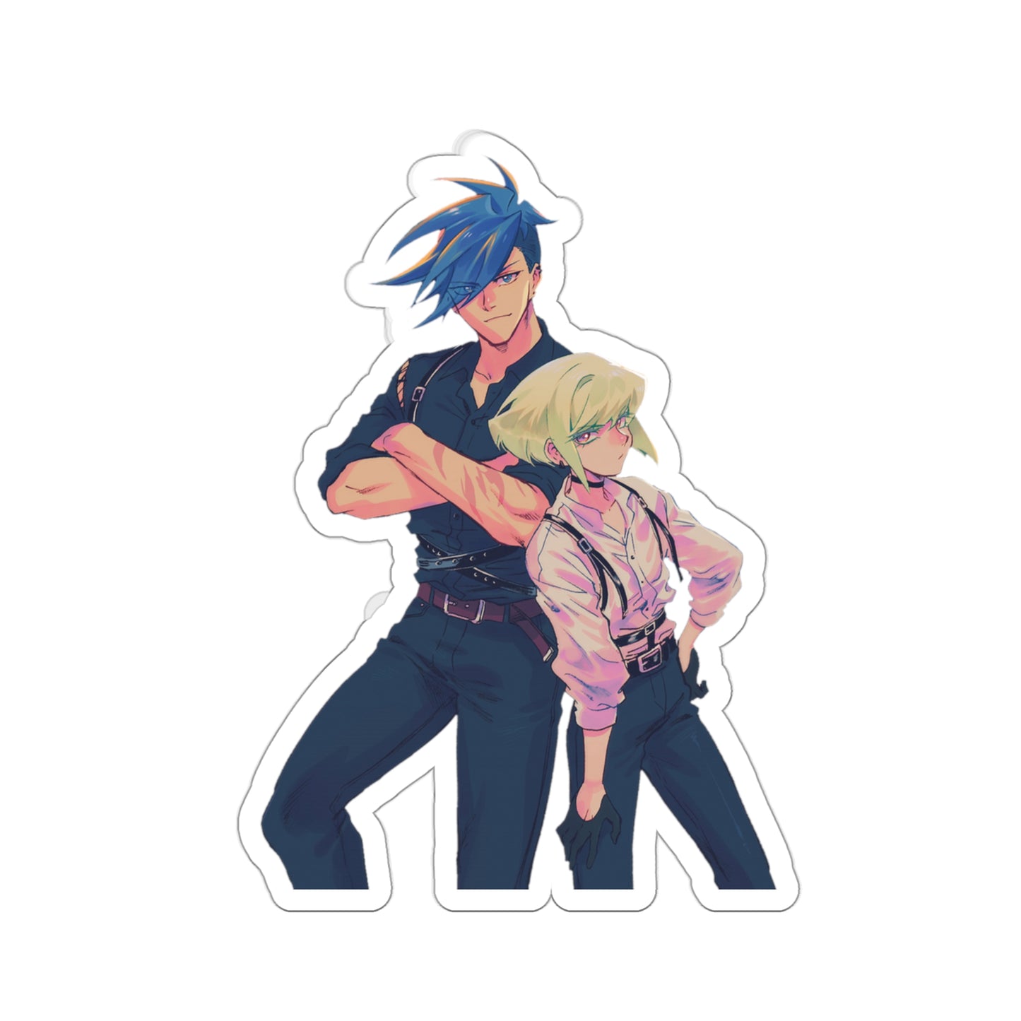 Promare Waterproof Sticker - Galo and Lio Anime Vinyl Decal - Car Bumper Sticker - Laptop Sticker