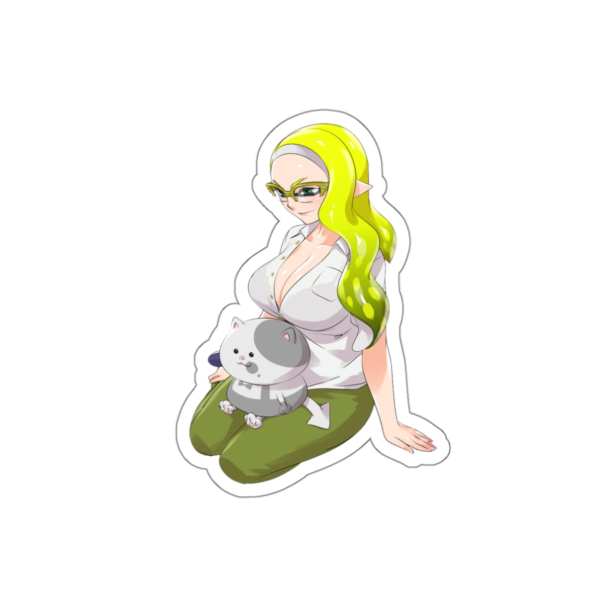 Splatoon Sexy Inkling Neko Waterproof Sticker - Ecchi Vinyl Decal