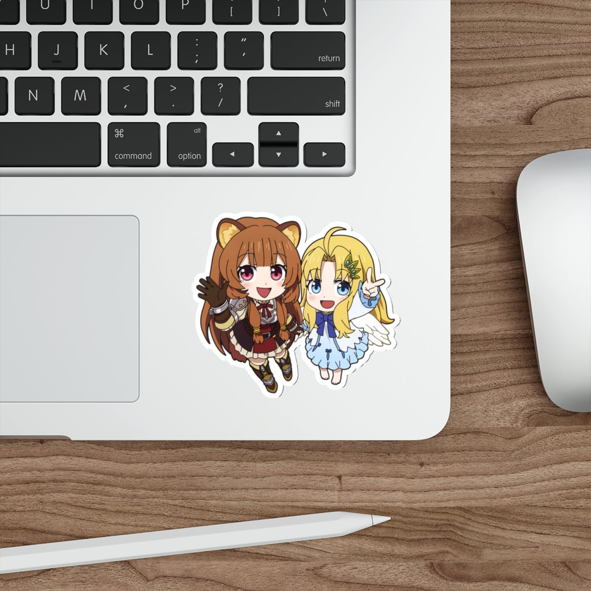 The Rising of the Shield Hero Waterproof Sticker - Chibi Raphtalia and Firo Anime Vinyl Decal - Car Bumper Sticker - Laptop Sticker