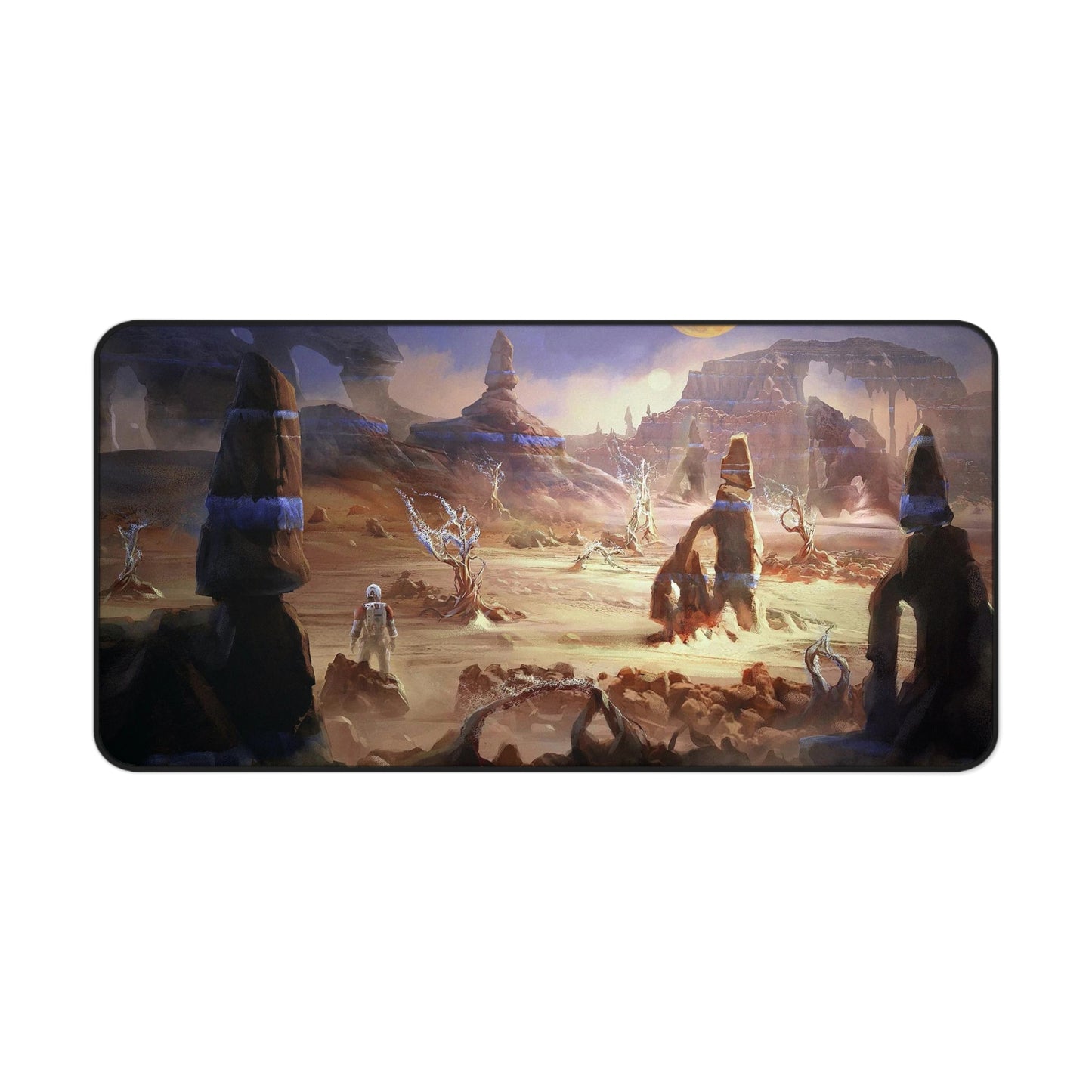 Starfield Mousepad - Biome Exploration Concept Art - XXL Gaming Desk Mat - Non Slip Gamer Playmat