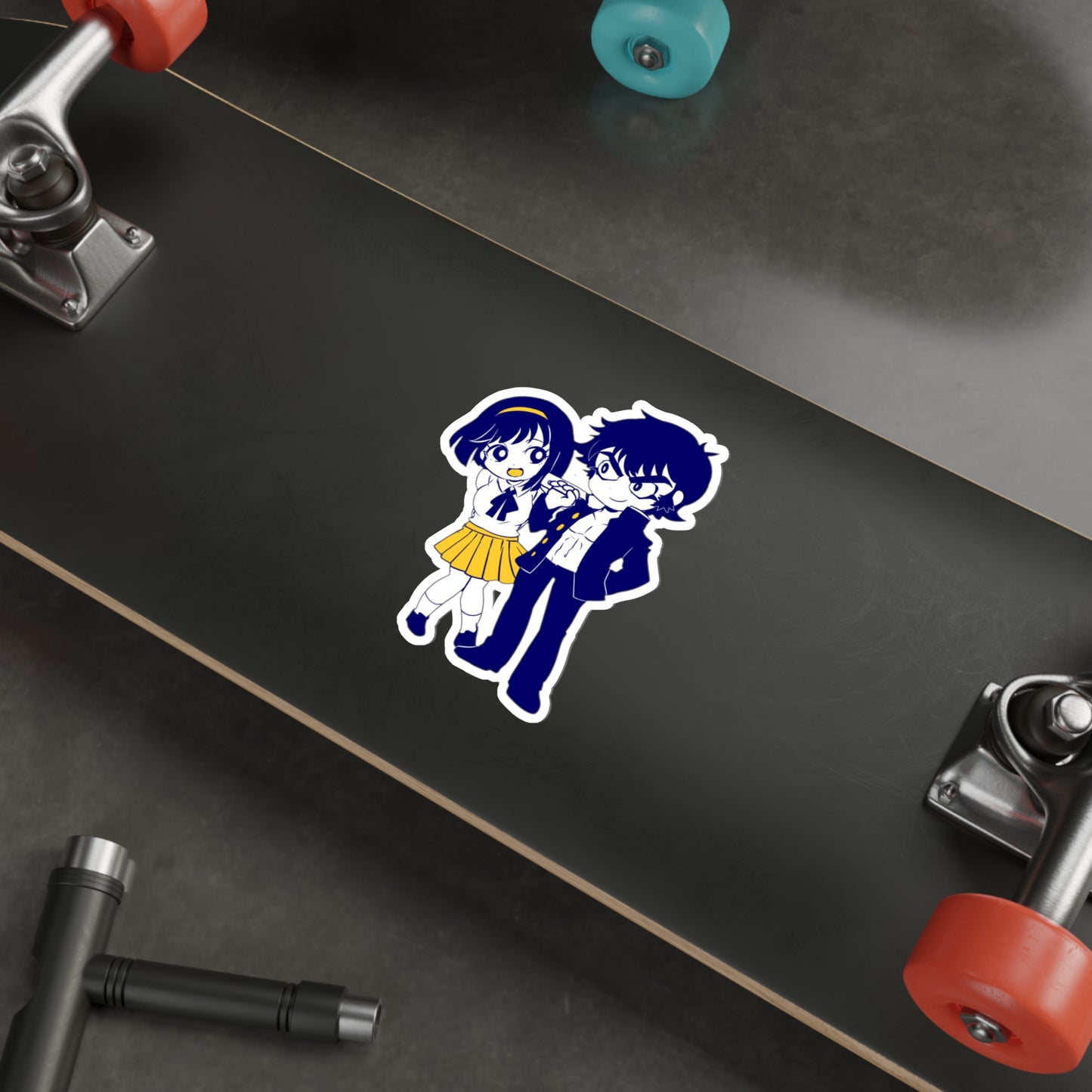 Devilman Crybaby Waterproof Sticker - Chibi Akira and Miki Manga Premium Vinyl Decal