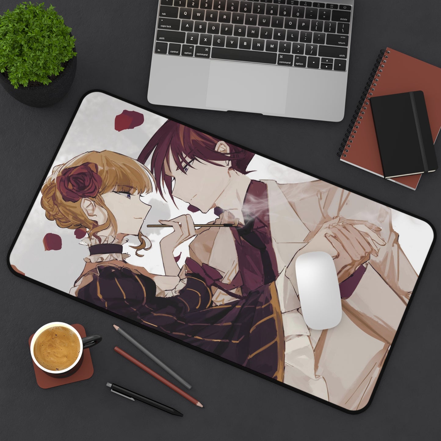 Umineko When They Cry Desk Mat - Beatrice and Battler Ushiromiya Gaming Mousepad - Non Slip Visual Novel Dojin Playmat