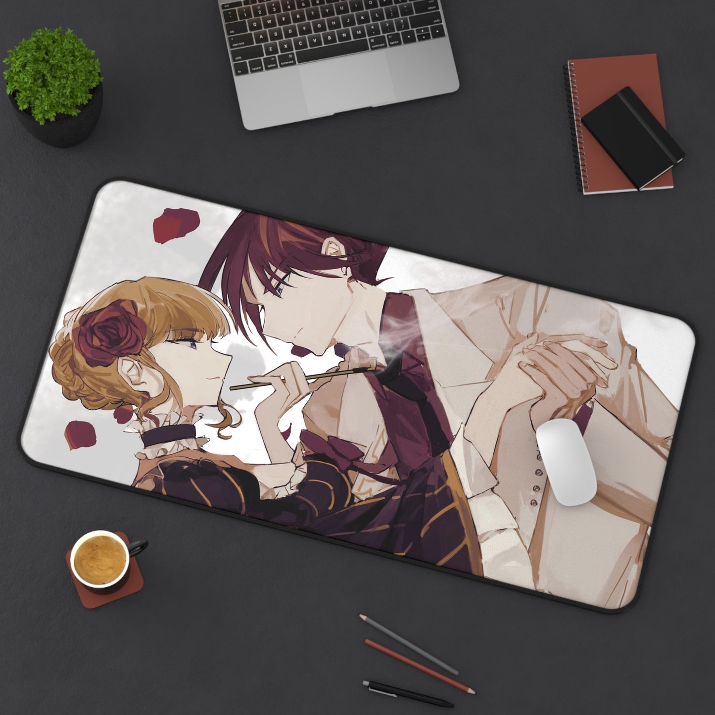 Umineko When They Cry Desk Mat - Beatrice and Battler Ushiromiya Gaming Mousepad - Non Slip Visual Novel Dojin Playmat