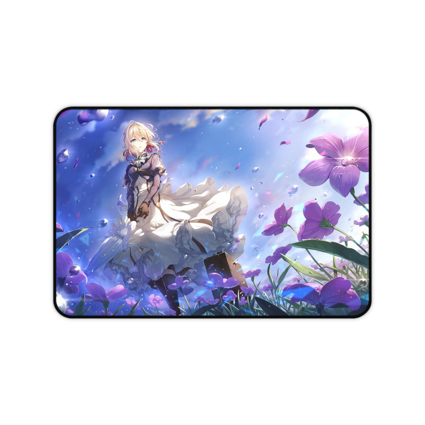 Violet Evergarden Desk Mat - Anime Flowers Field Mousepad -  XXL Gaming Mousepad - Non Slip Manga Playmat