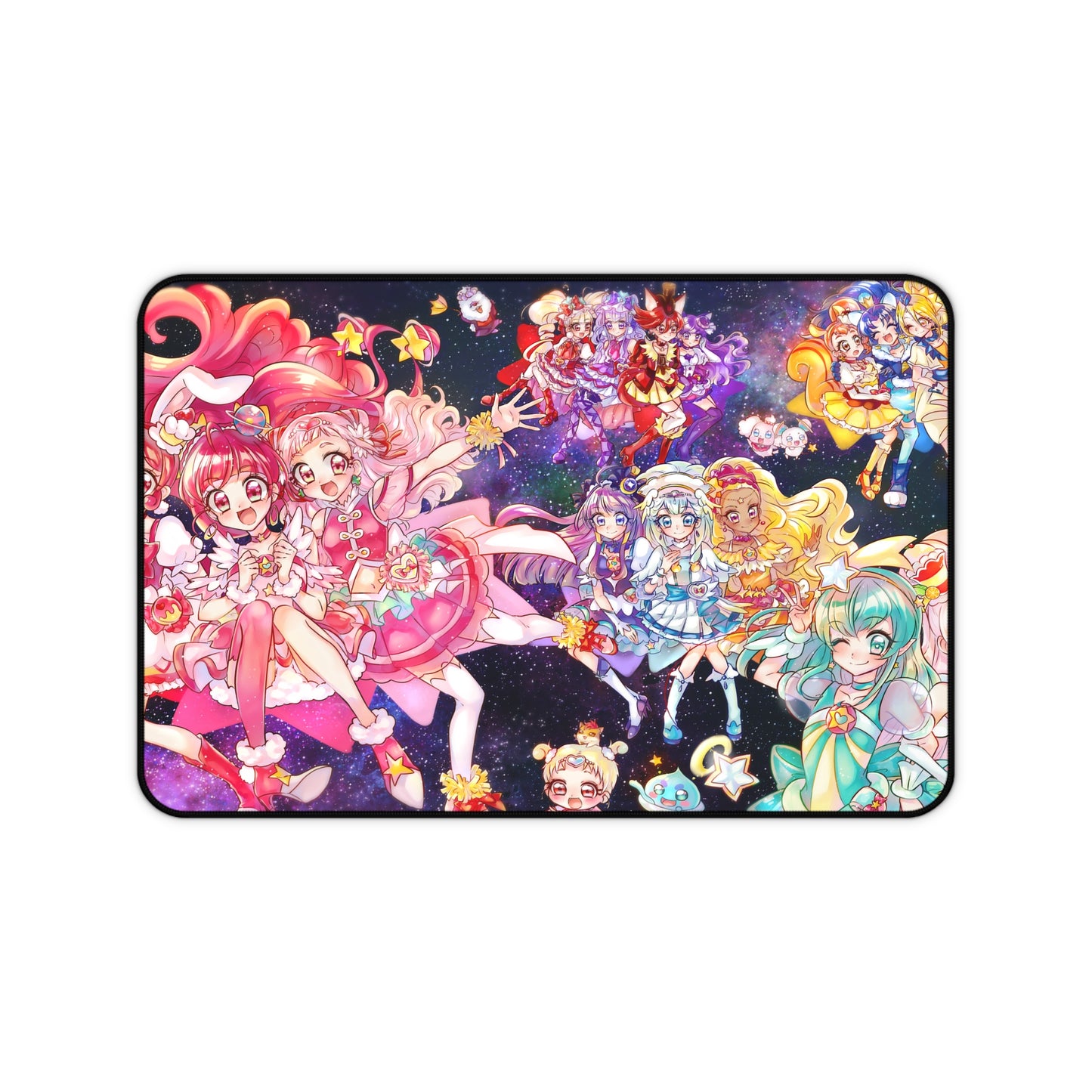 Pretty Cure Anime Desk Mat - All Star Characters Precure Mousepad - Non Slip Playmat