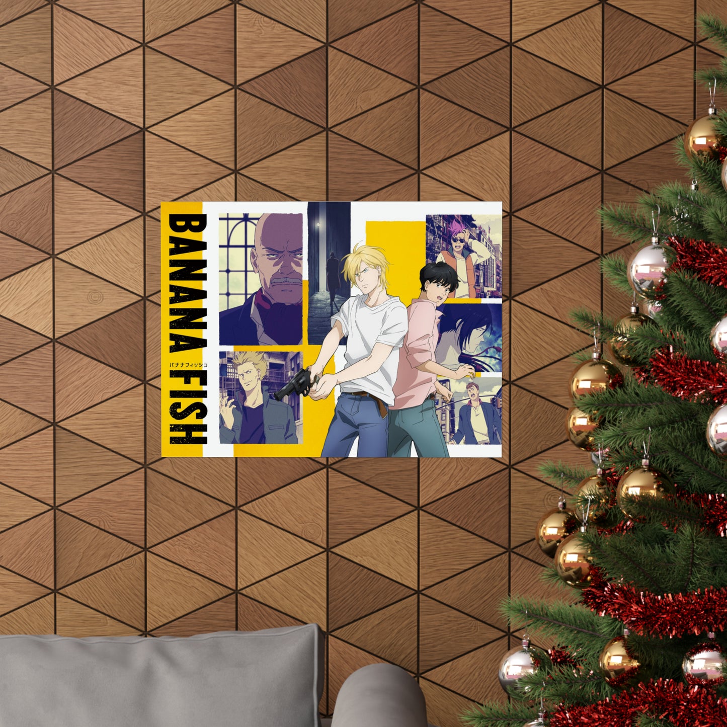 Banana Fish Print Poster - Manga Wall Decor - Premium Anime Horizontal Poster - Ash Lynx and Eiji Okumura