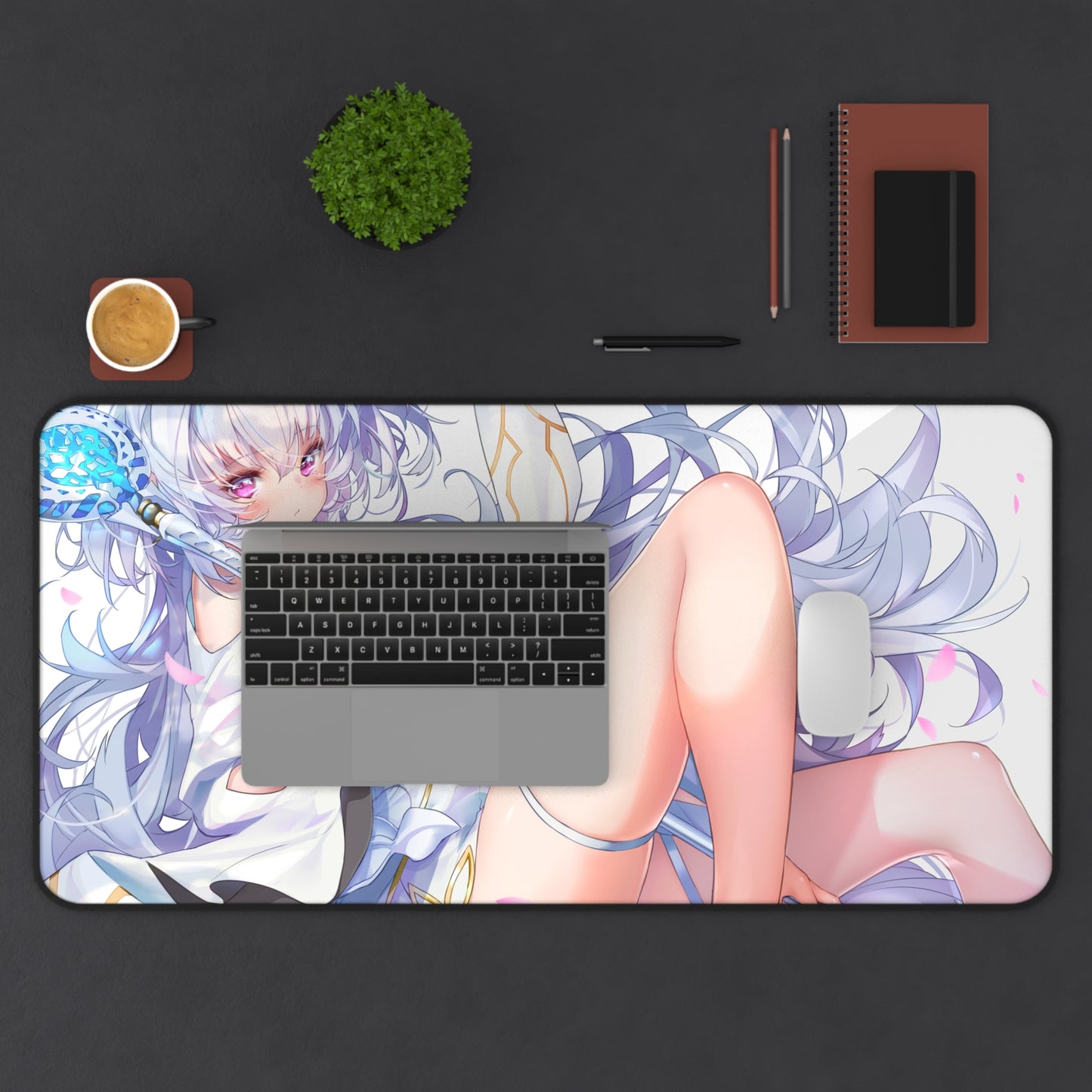 Tapis de souris sexy Fate Stay Night - Tapis de bureau animé Nude Merlin Tits - Tapis de jeu Ecchi