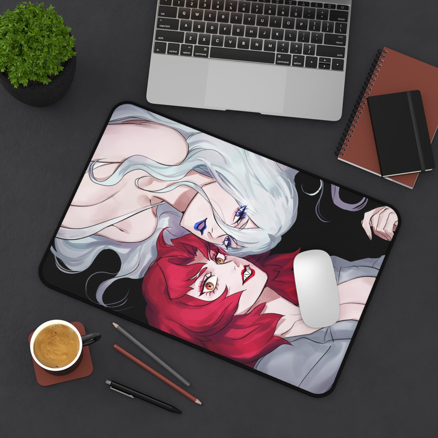 Devilman Crybaby Desk Mat - Siren and Psycho Jenny XXL Anime Mousepad - Manga Desk Pad