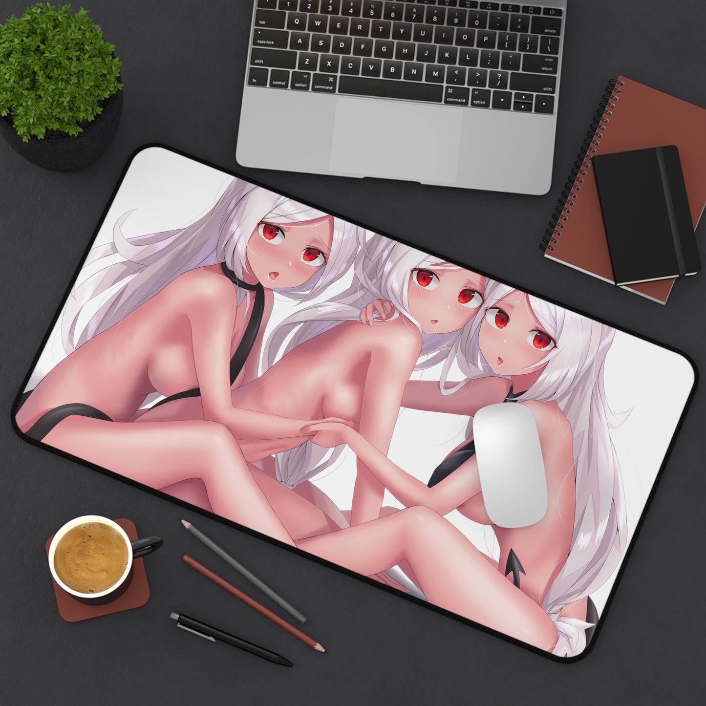 Helltaker Sexy Mousepad - Nude Cerberus Desk Mat - Ecchi Playmat