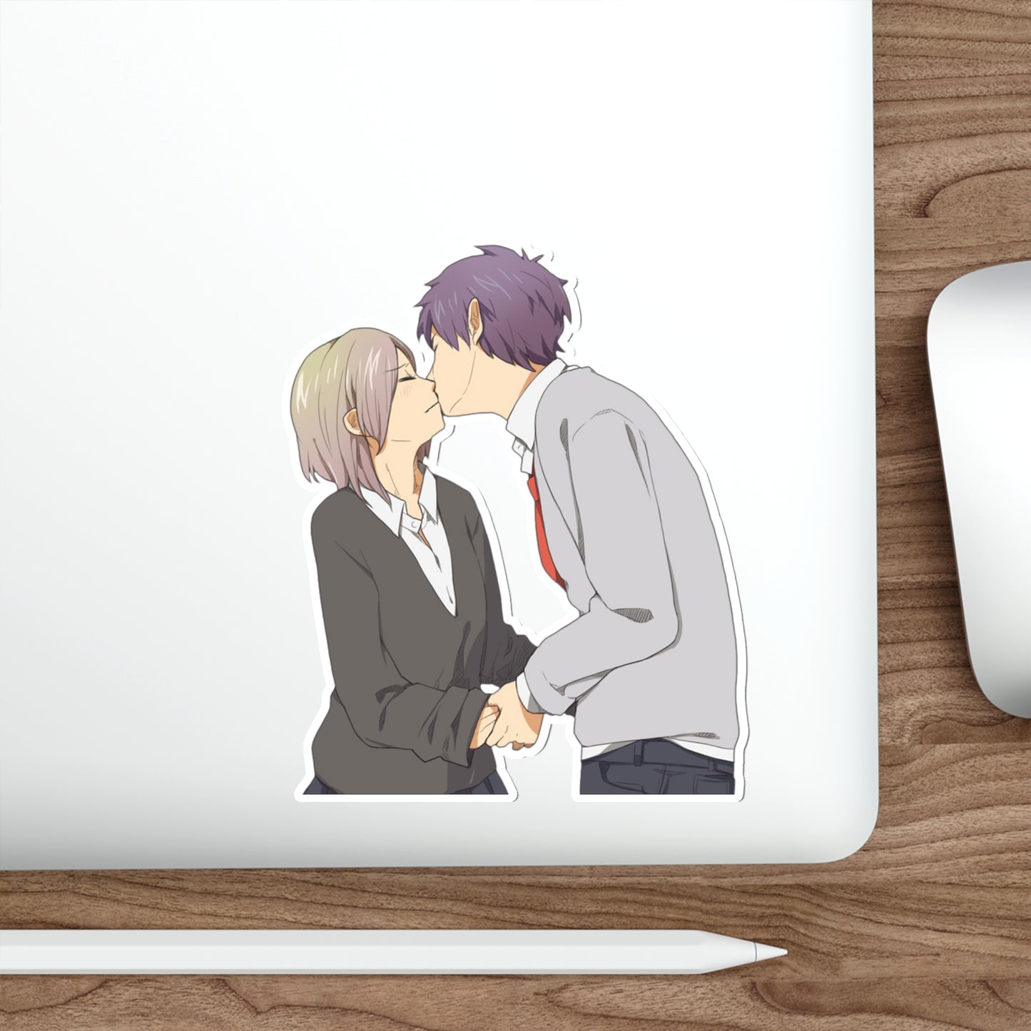 Horimiya Waterproof Sticker - Yuki Yoshikawa and Toru Ishikawa Kissing Anime Vinyl Decal