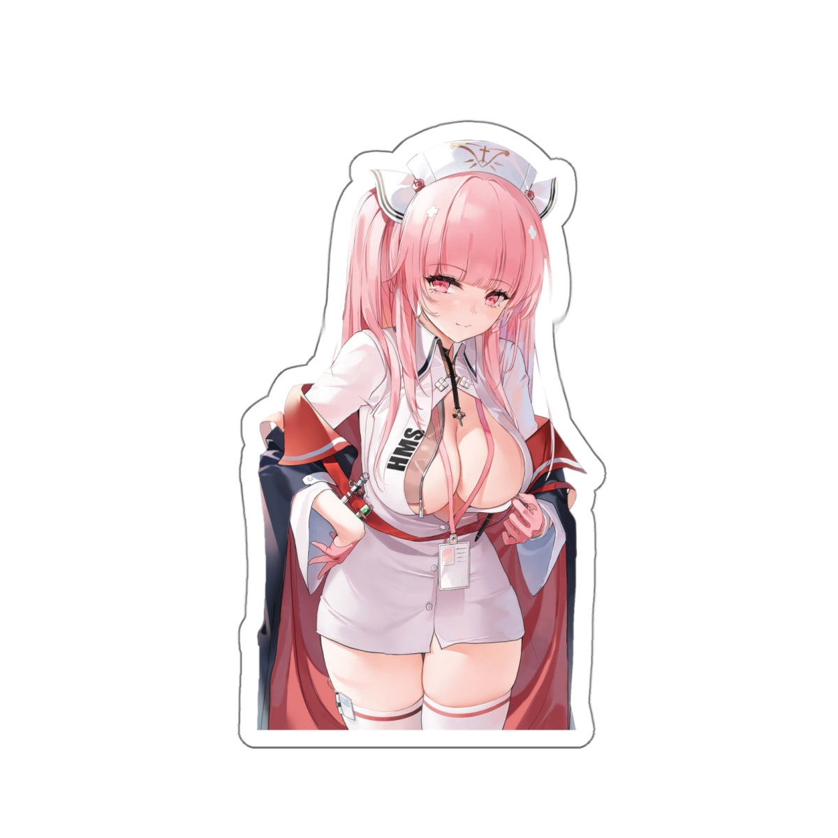 Autocollant imperméable Azur Lane - Autocollant en vinyle de jeu Sexy Perseus - Autocollant de voiture Anime Ecchi Boobs - Autocollant pour ordinateur portable