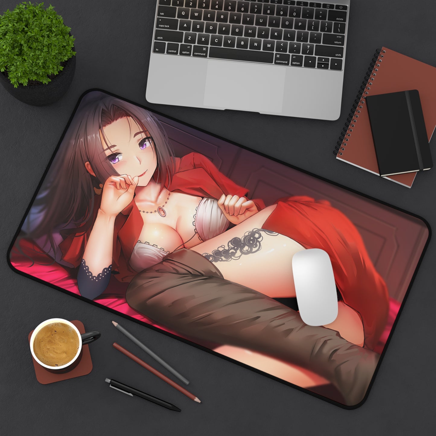 Violet Evergarden Desk Mat - Cattleya Baudelaire Sexy Anime Mousepad - XXL Gaming Mousepad - Non Slip Ecchi Manga Playmat