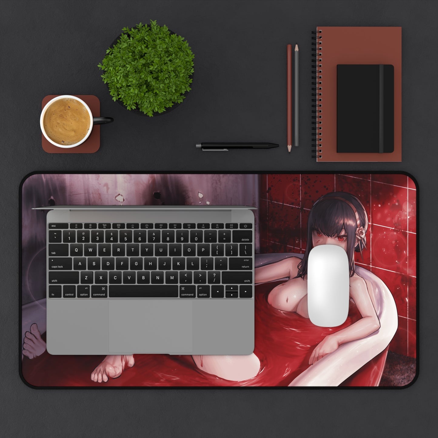 Spy x Family Yor Briar Nude bloody Bath Desk Mat - Non Slip Mousepad - Sexy Girl Playmat