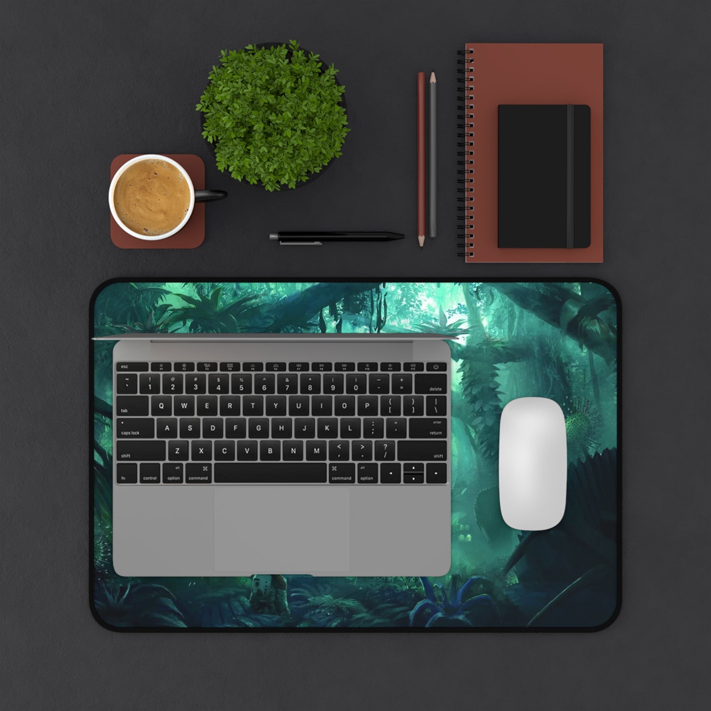 Starfield Mousepad - Jungle Planet Exploration Concept Art - XXL Gaming Desk Mat - Non Slip Gamer Playmat