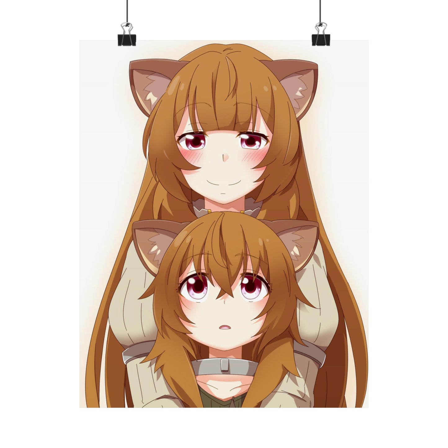 The Rising of the Shield Hero Poster - Raphtalia and Child Raphtalia Anime Wall Art Decor - Premium Matte Vertical Poster - Manga Print