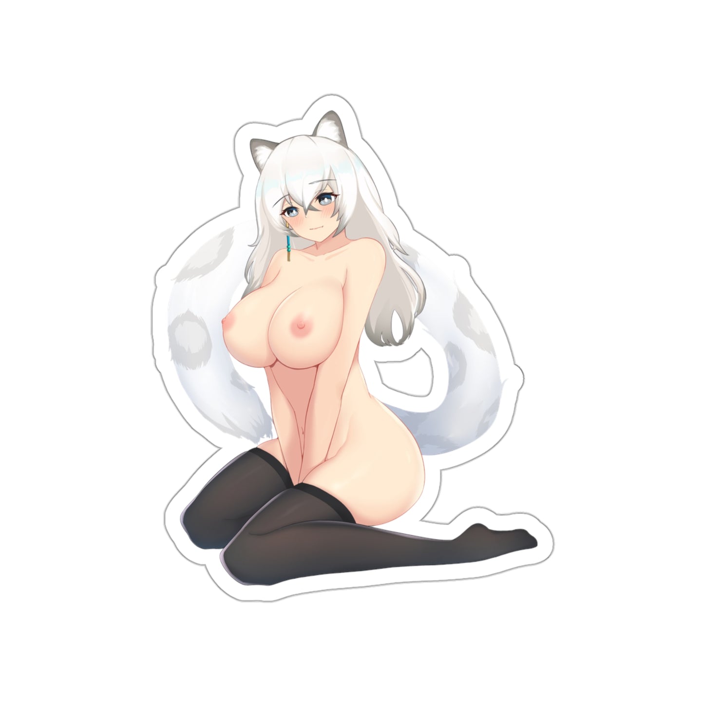 Nude SilverAsh Arknights Waterproof Sticker - Ecchi Vinyl Decal