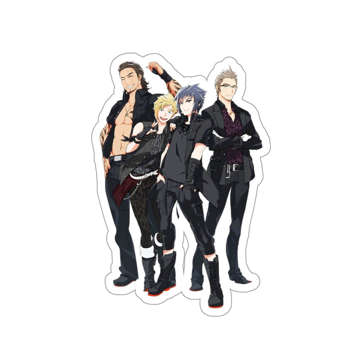 FFXV Waterproof Sticker - Party Members Premium Gaming Vinyl Car Decal - Final Fantasy 15 Sticker Window Decal