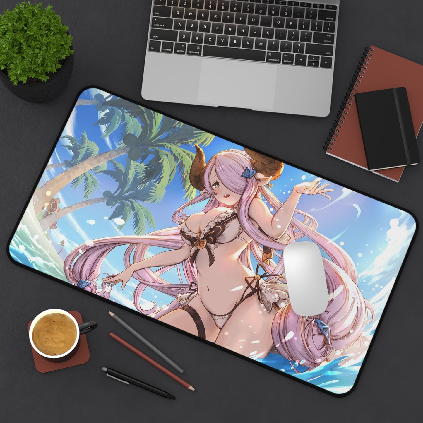 Sexy Narmaya X Animal Crossing Mousepad Doujin - Desk Mat - Big Gaming Mouse Pad - MTG Playmat