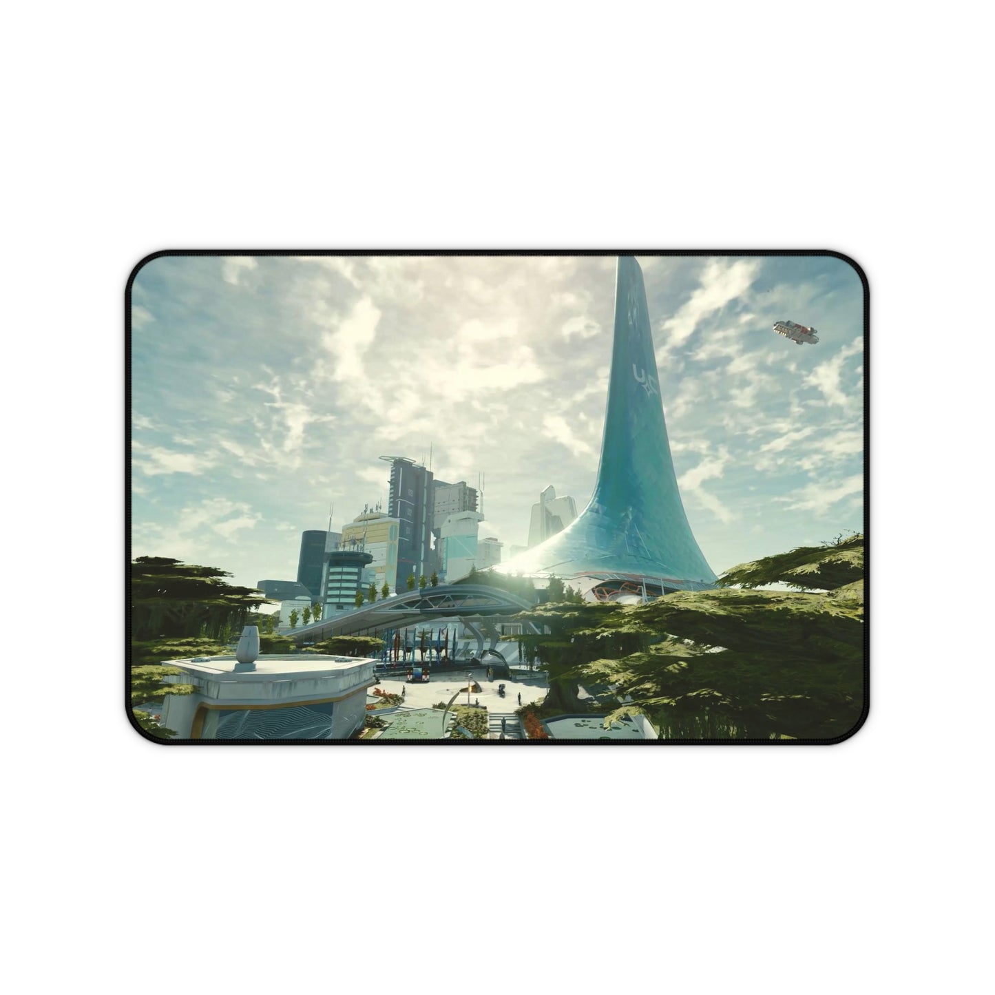 Starfield Desk Mat - New Atlantis XXL Gaming Mousepad - Non Slip Gamer Playmat - Sci Fi Art Gift