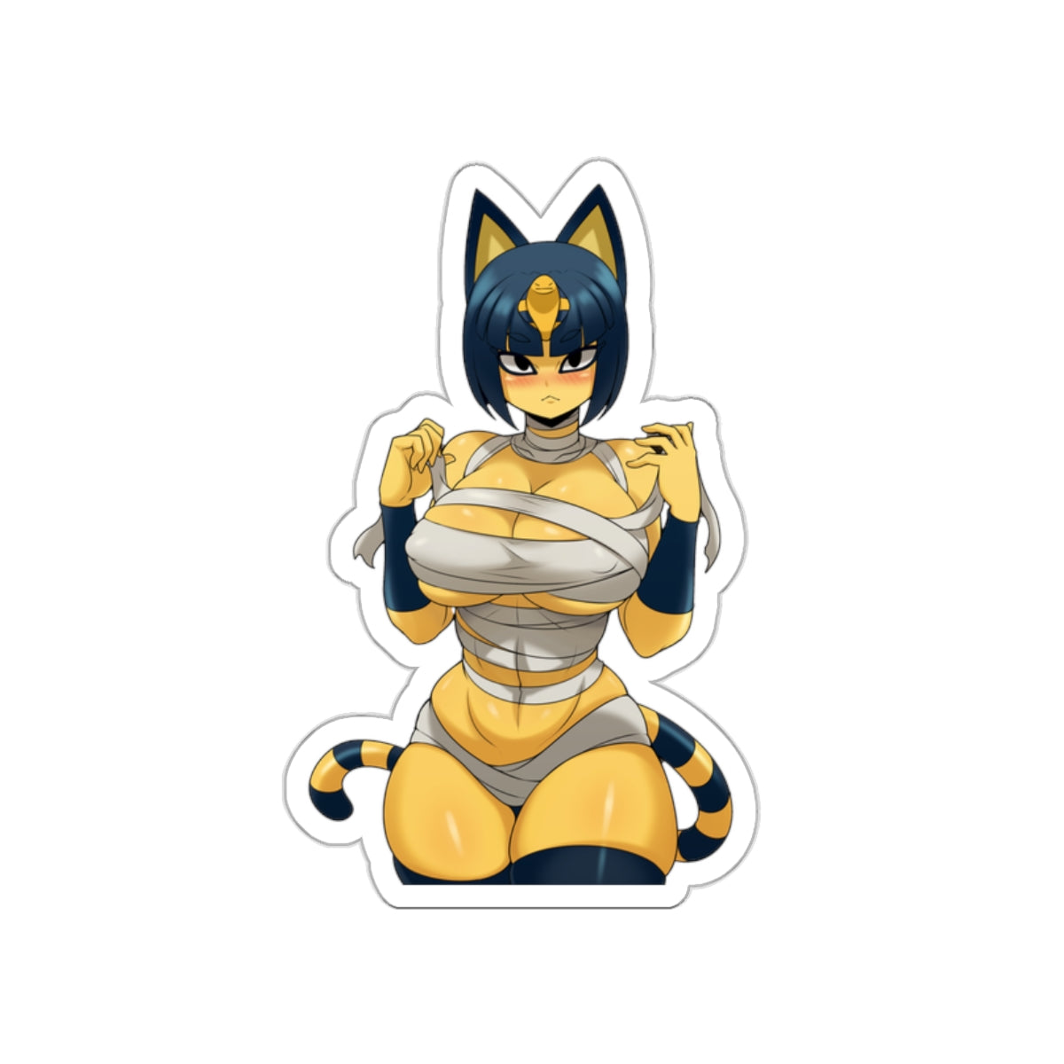 Thick Ankha Animal Crossing Waterproof Sticker - Ecchi Vinyl Decal