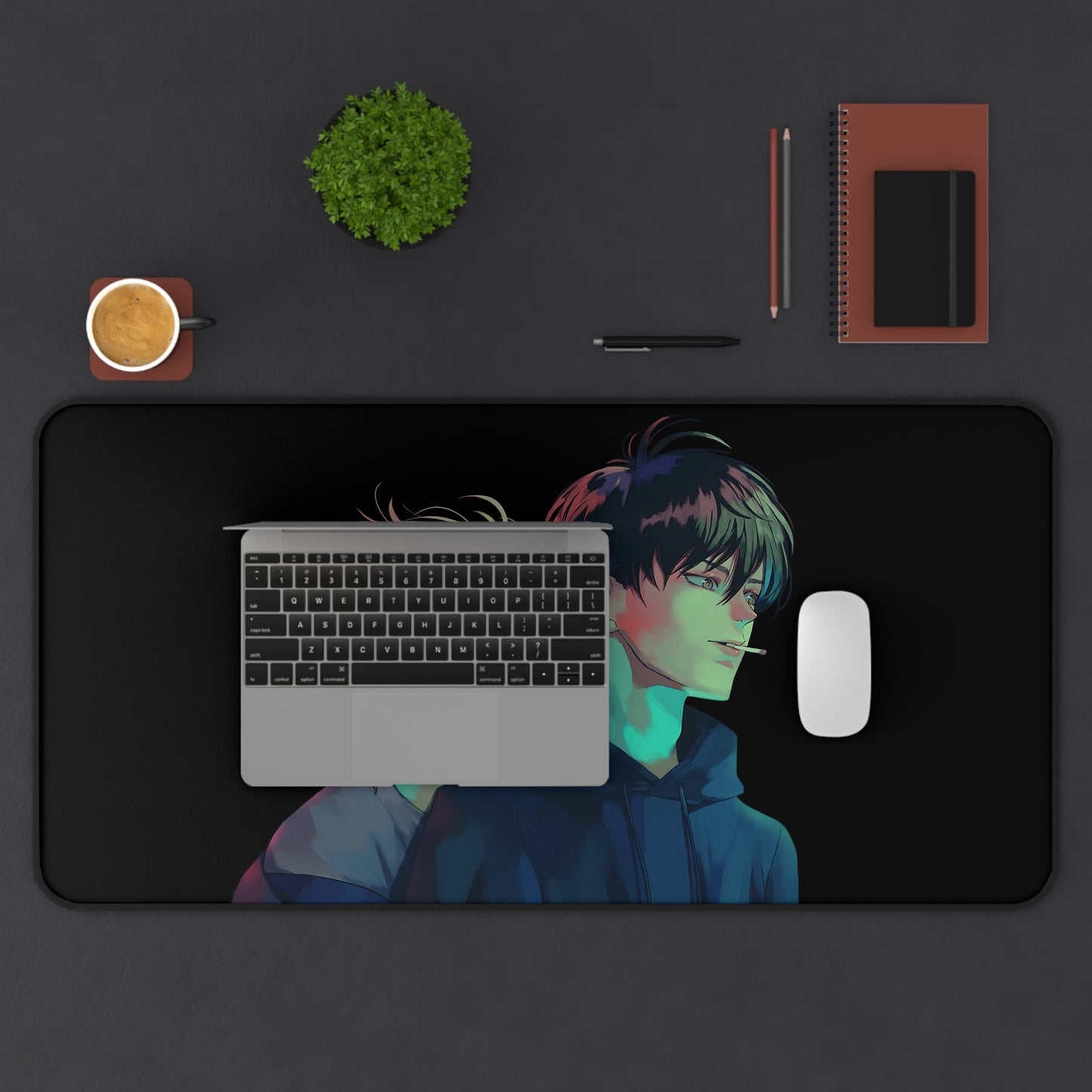 Banana Fish Mousepad - XXL Anime Desk Mat - Ash Lynx and Eiji Okumura Manga Desk Pad