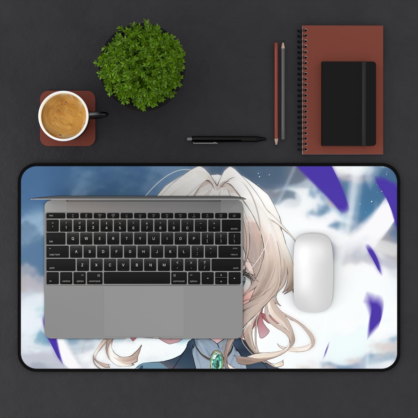 Violet Evergarden Desk Mat - Visual Novel Anime Mousepad - XXL Gaming Mousepad - Non Slip Manga Playmat