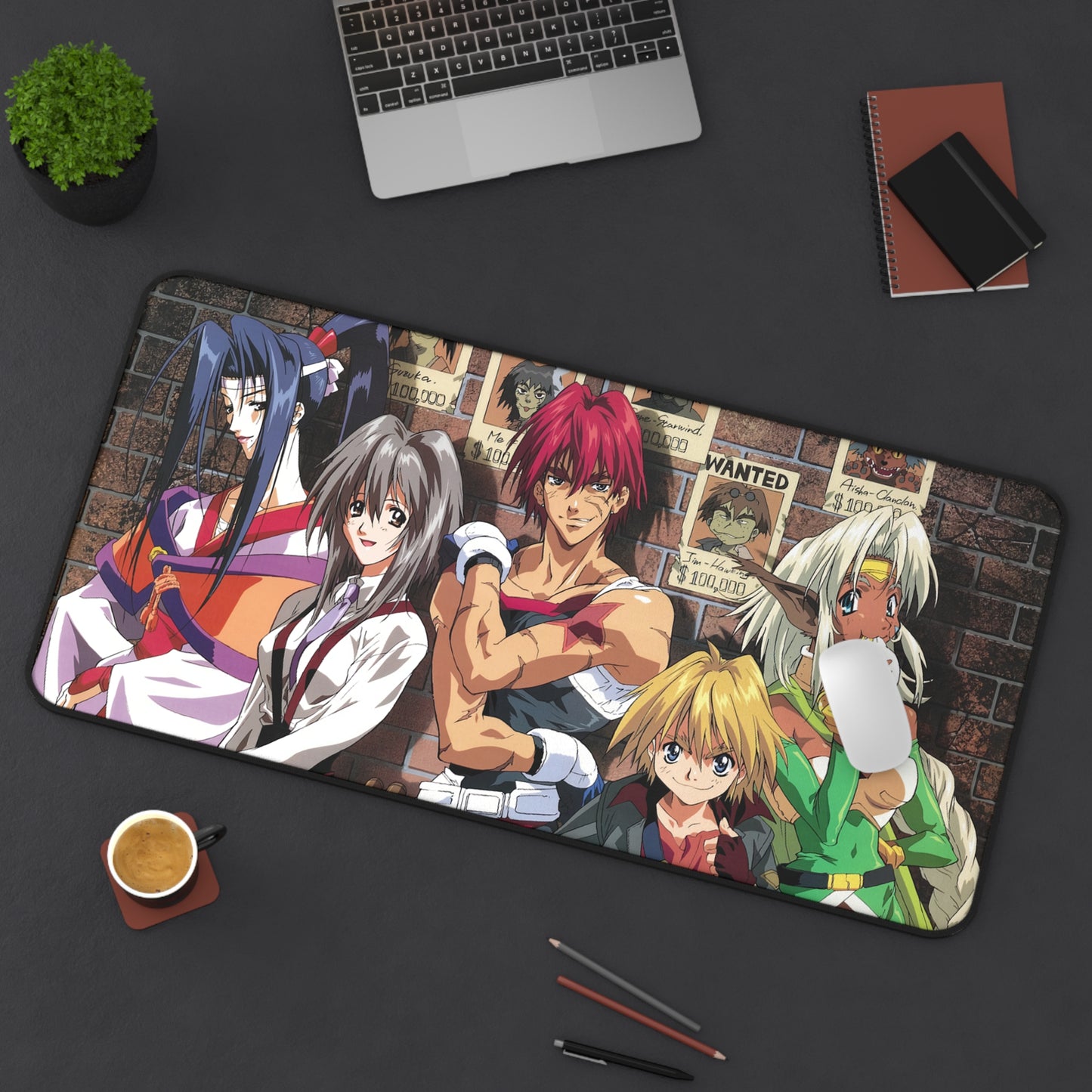 Outlaw Star Desk Mat - All Characters Anime Mousepad - Non Slip Manga Playmat