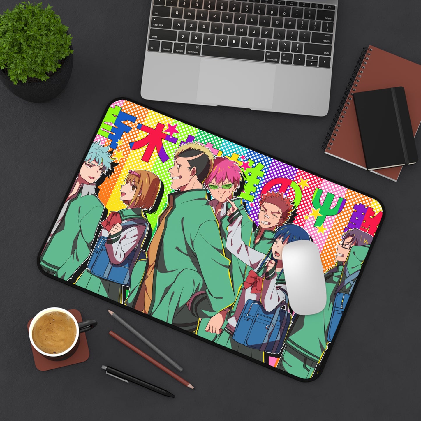 The Disastrous Life of Saiki K Desk Mat - All Characters Anime Mousepad - Non Slip Manga Playmat