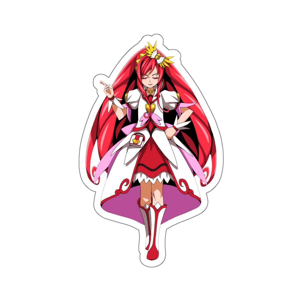 Autocollant imperméable Pretty Cure - Autocollant en vinyle Anime Madoka Aguri Cure Ace - Glitter Force Doki Doki Dub Precure Sticker