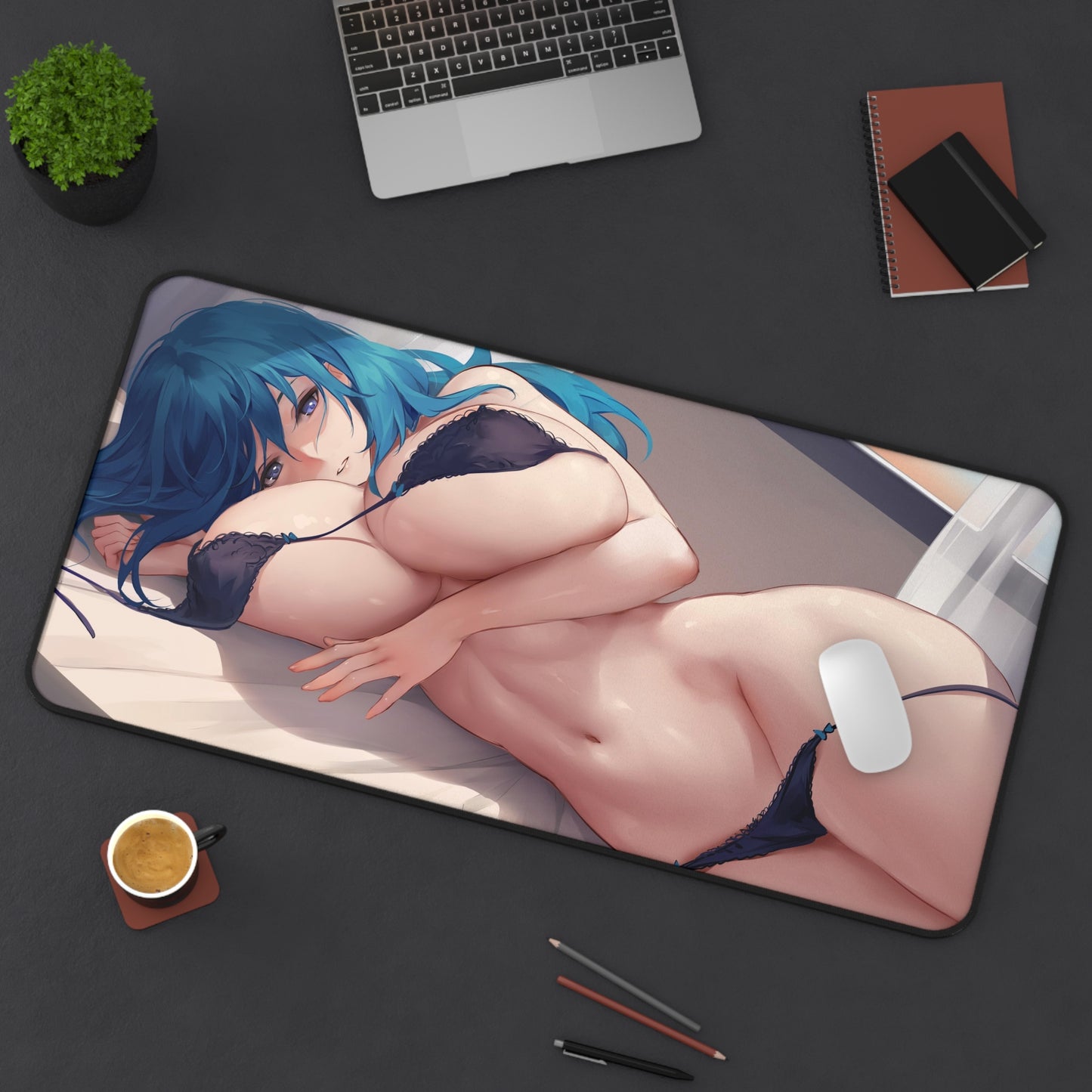 Fire Emblem Three Houses Mousepad - Large Byleth Oppai Ecchi Desk Mat - Boobs Mouse Pad - Sexy Girl Playmat