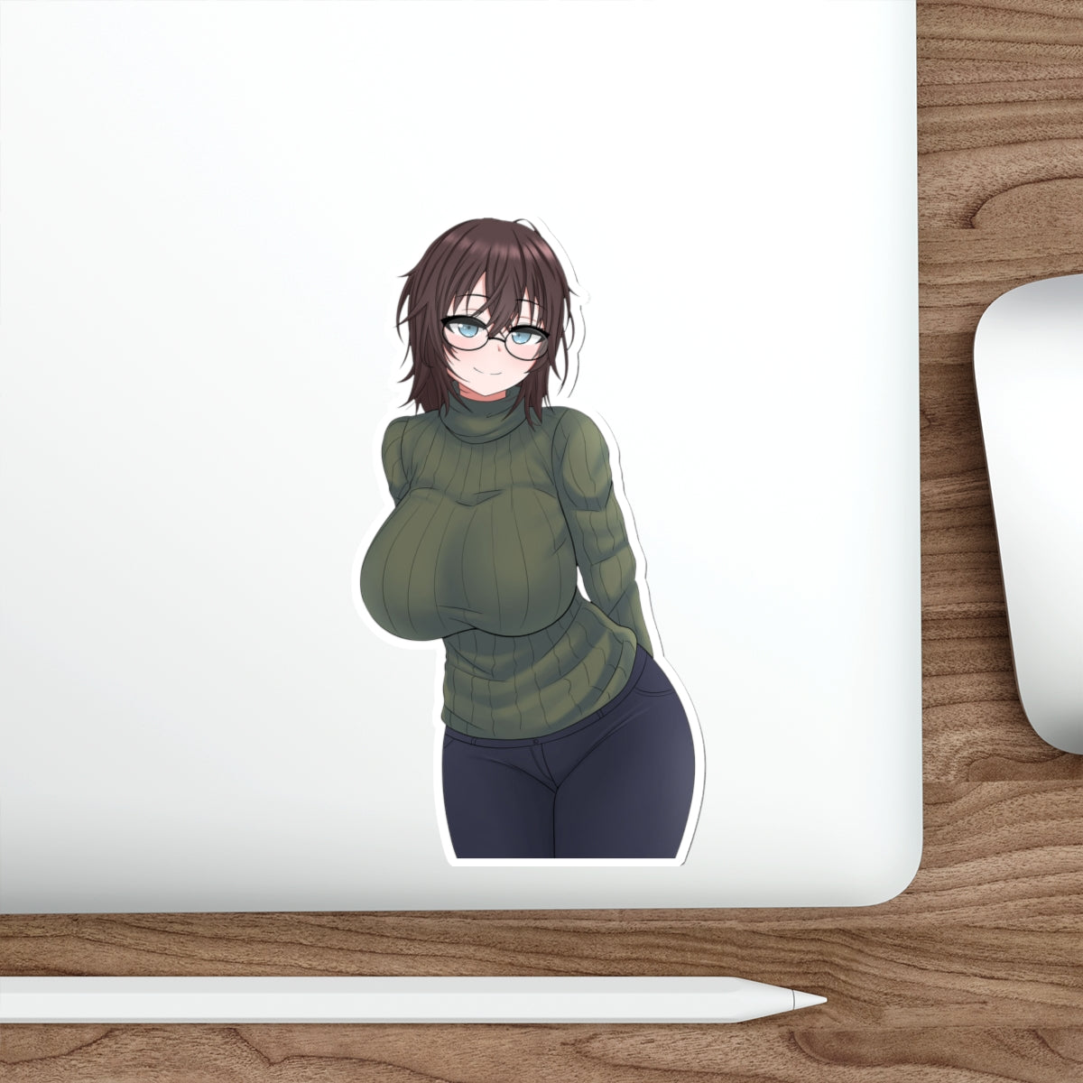 Tawawa on Monday Waterproof Sticker - Sexy Rikei chan Gaming Vinyl Decal - Big Anime Boobs Car Decal - Laptop Sticker