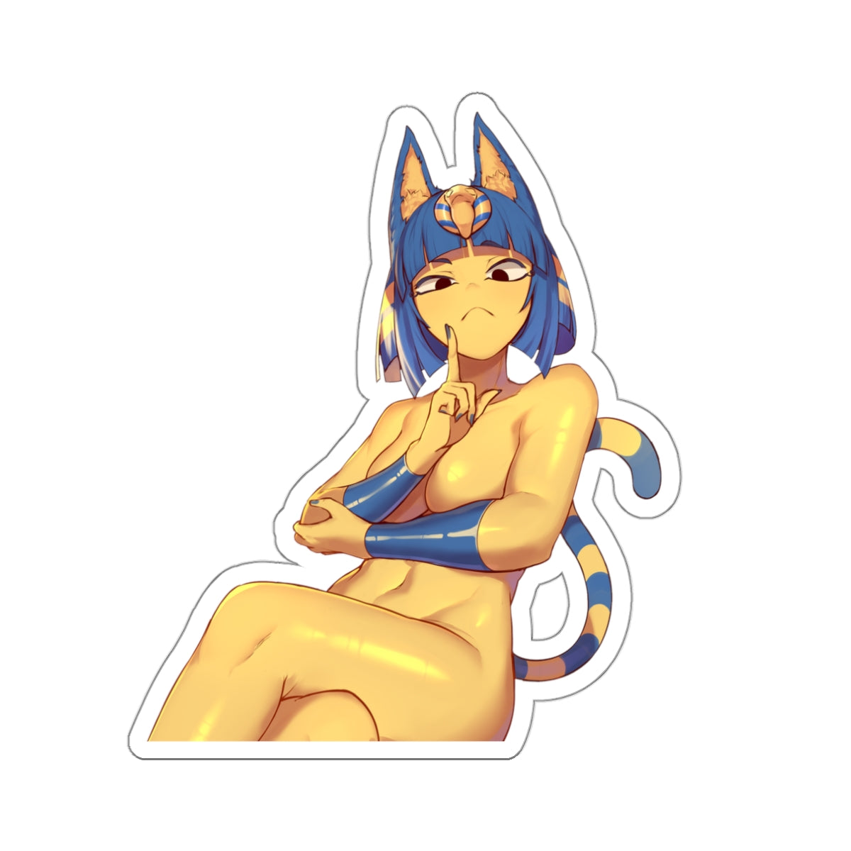 Sexy Nude Ankha Waterproof Decal - Animal Crossing Ecchi Vinyl Decal