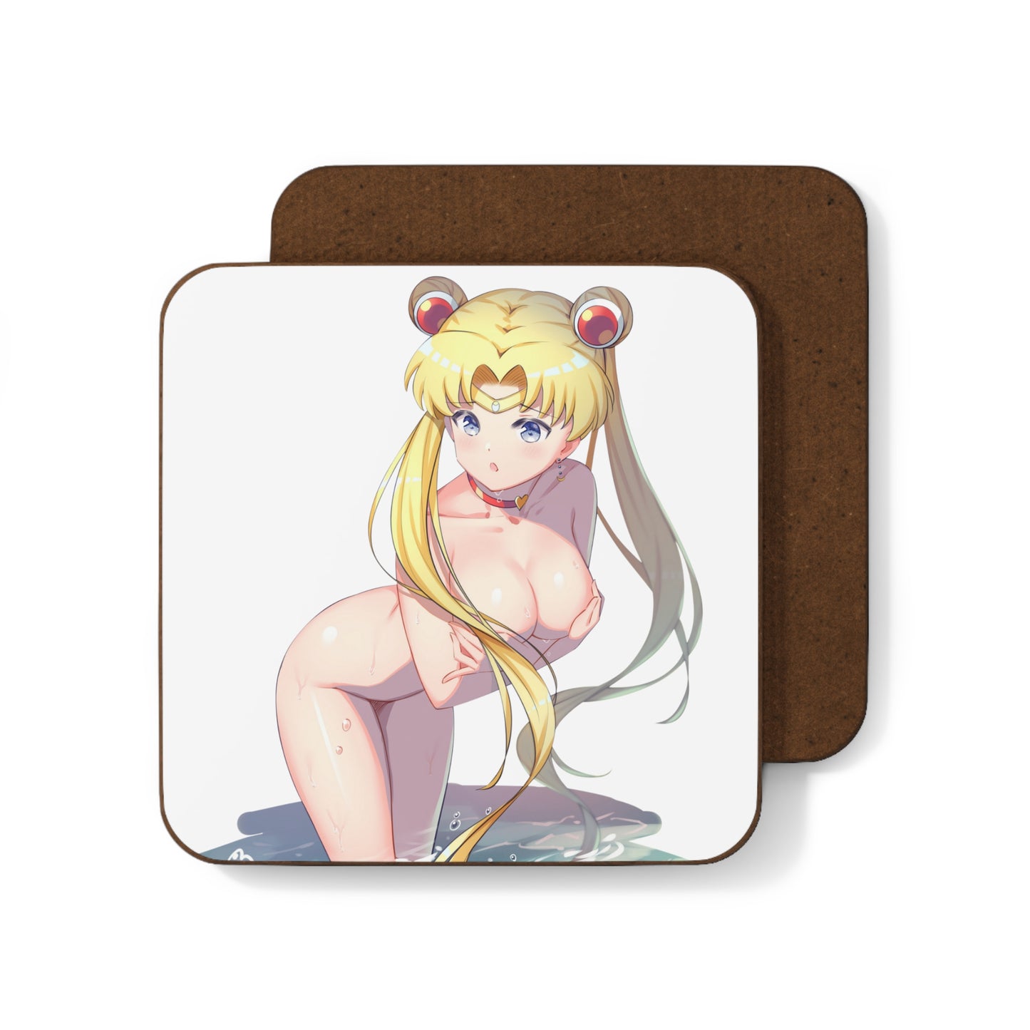 Sailor Moon Coaster - Hardboard Back Coaster - Sexy Naughty Gift - Nude Usagi