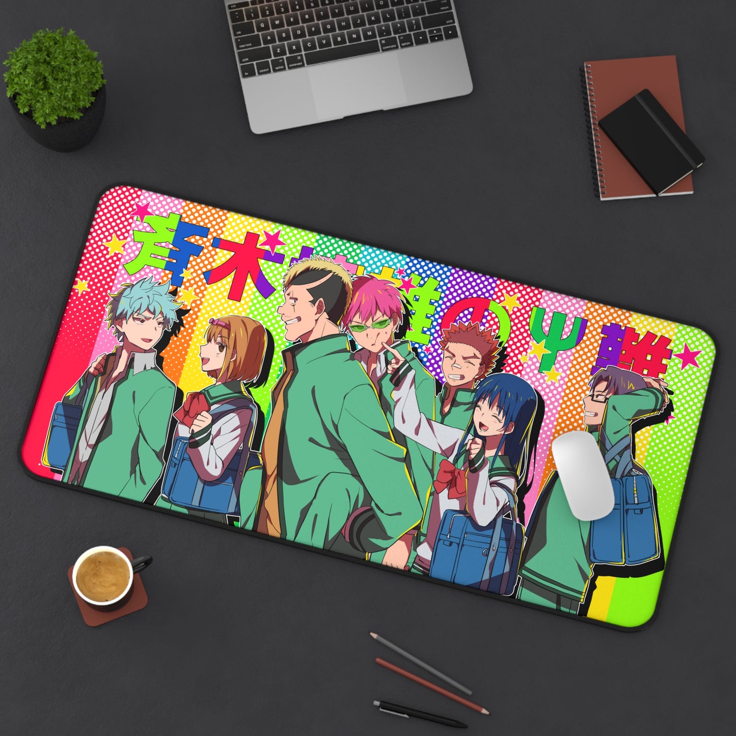 The Disastrous Life of Saiki K Desk Mat - All Characters Anime Mousepad - Non Slip Manga Playmat