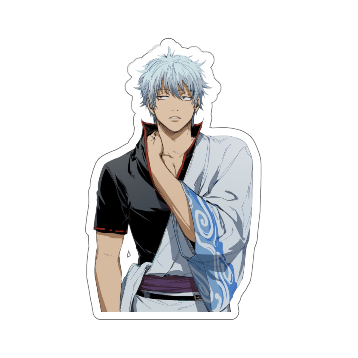 Autocollant imperméable Gintoki Sakata Gintama - Autocollant vinyle Anime Premium - Autocollant de voiture Gin Tama