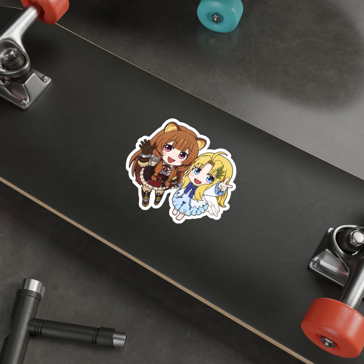 The Rising of the Shield Hero Waterproof Sticker - Chibi Raphtalia and Firo Anime Vinyl Decal - Car Bumper Sticker - Laptop Sticker