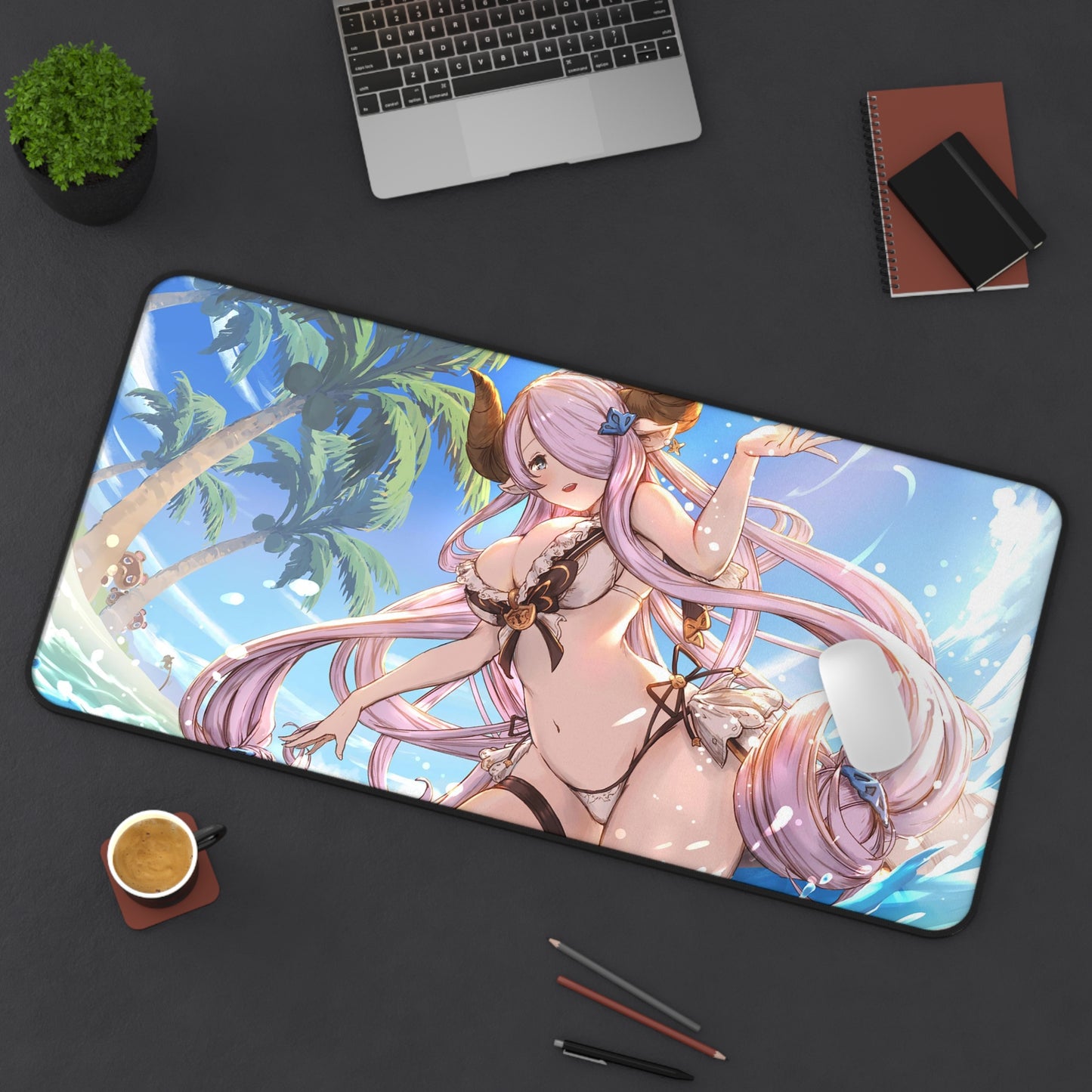 Sexy Narmaya X Animal Crossing Mousepad Doujin - Desk Mat - Big Gaming Mouse Pad - MTG Playmat