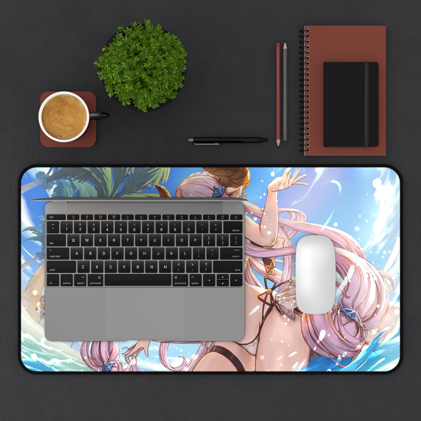 Sexy Narmaya X Animal Crossing Mousepad Doujin - Desk Mat - Big Gaming Mouse Pad - MTG Playmat