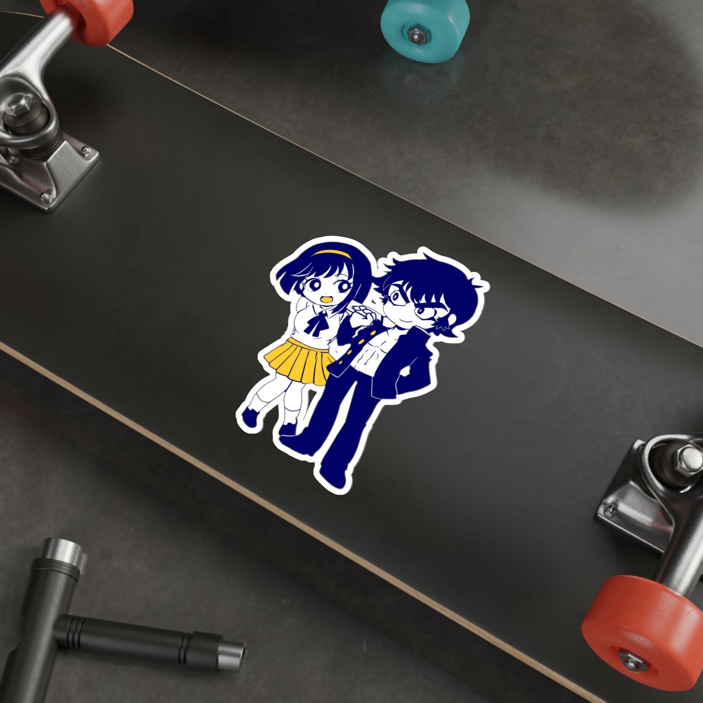 Devilman Crybaby Waterproof Sticker - Chibi Akira and Miki Manga Premium Vinyl Decal