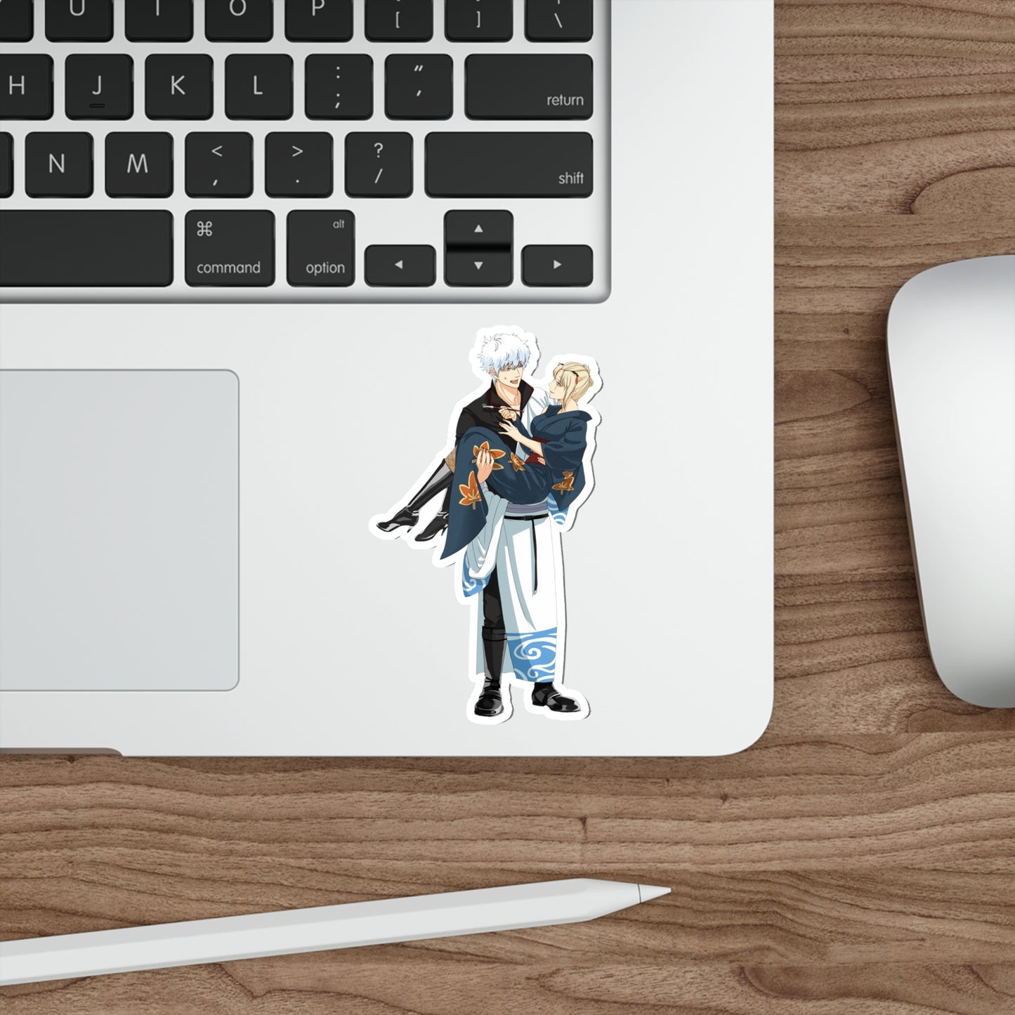 Gintama Gintoki Sakata and Tsukuyo Waterproof Sticker - Manga Premium Vinyl Decal - Gin Tama Car Window Decal