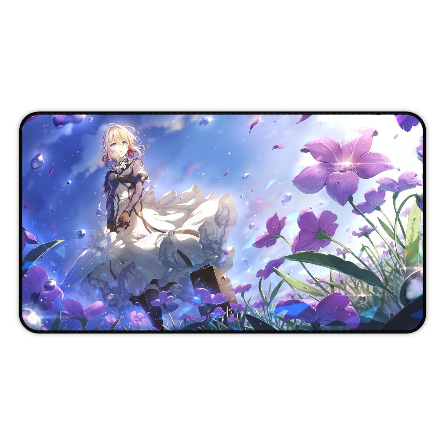 Violet Evergarden Desk Mat - Anime Flowers Field Mousepad -  XXL Gaming Mousepad - Non Slip Manga Playmat