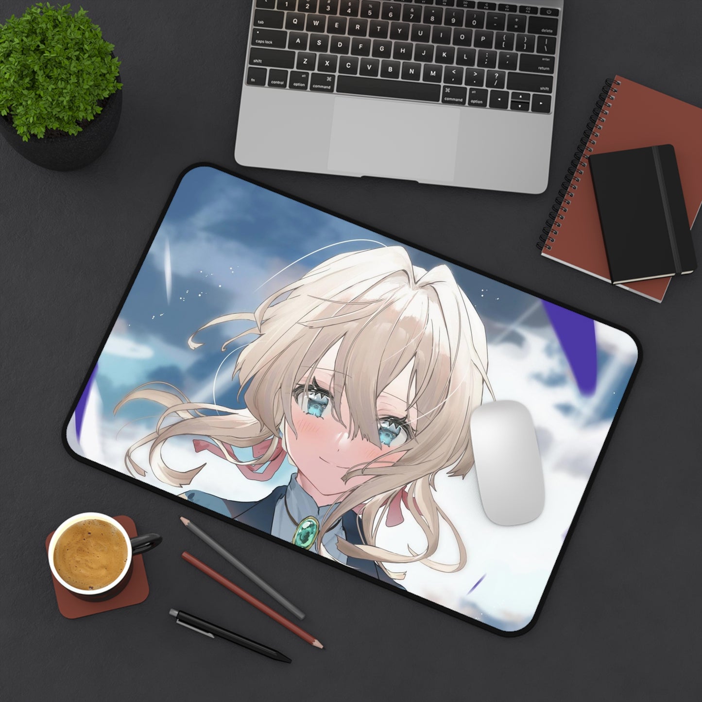 Violet Evergarden Desk Mat - Visual Novel Anime Mousepad - XXL Gaming Mousepad - Non Slip Manga Playmat