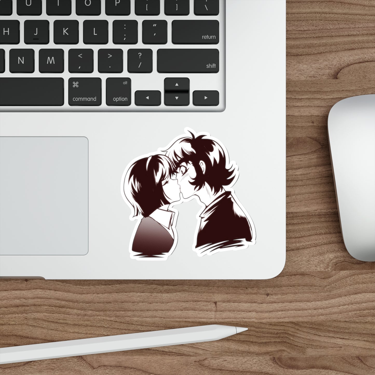 Devilman Crybaby Waterproof Sticker - Akira and Miki Kissing Manga Premium Vinyl Decal