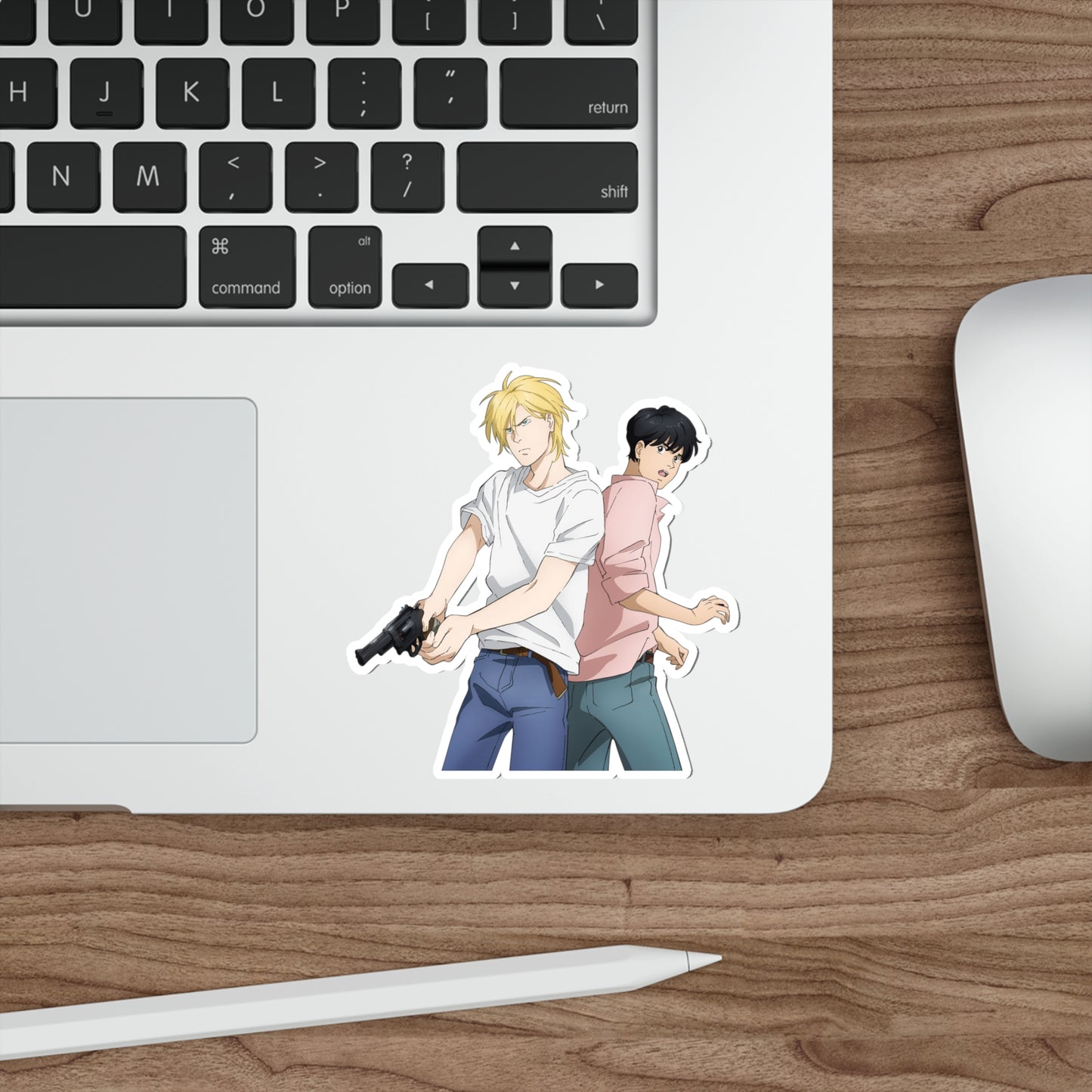 Armed Ash Lynx and Eiji Okumura Waterproof Sticker - Banana Fish Premium Vinyl Decal